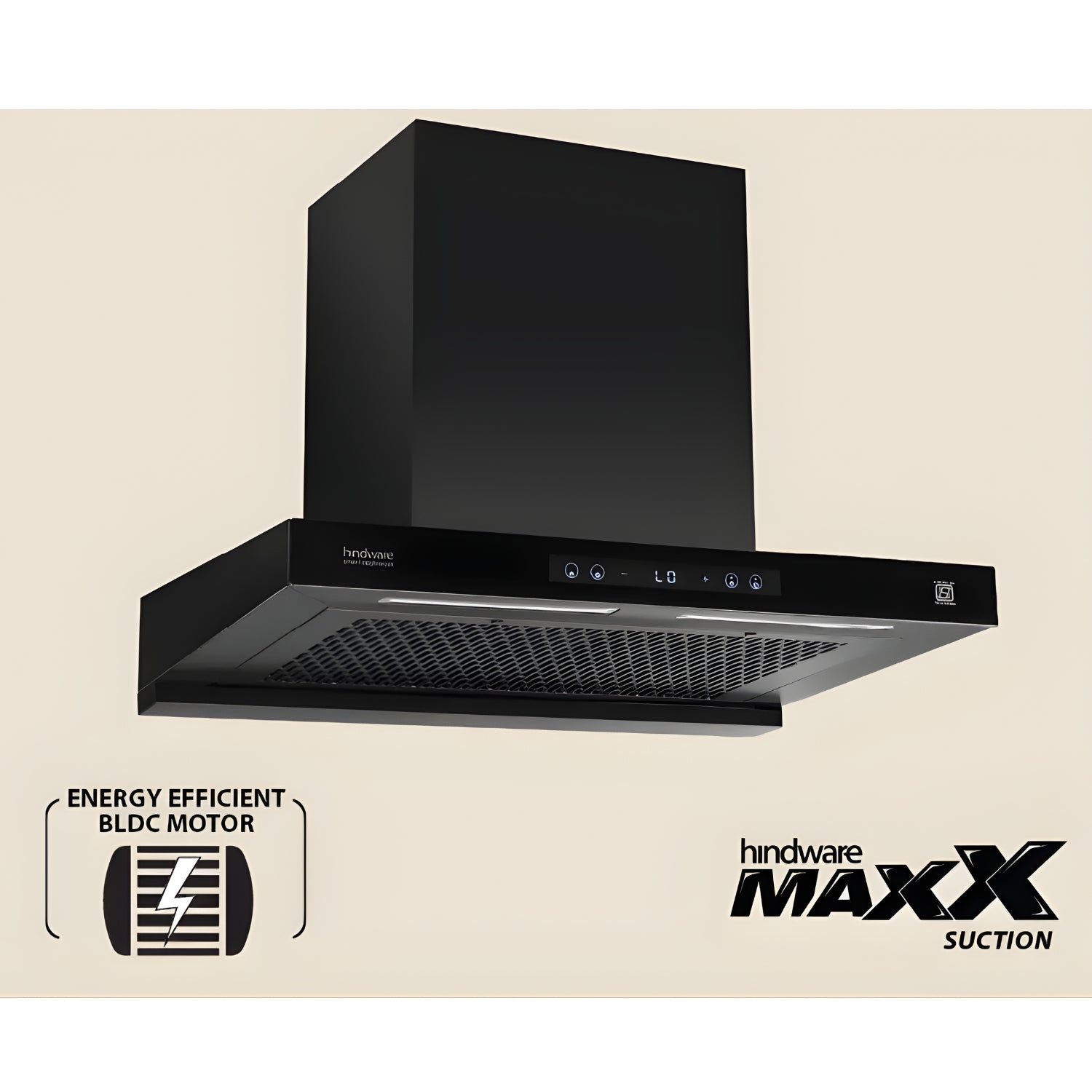 Hindware Darcia BLDC 90 90 cm Wall-Mounted Kitchen Chimney – Black_3