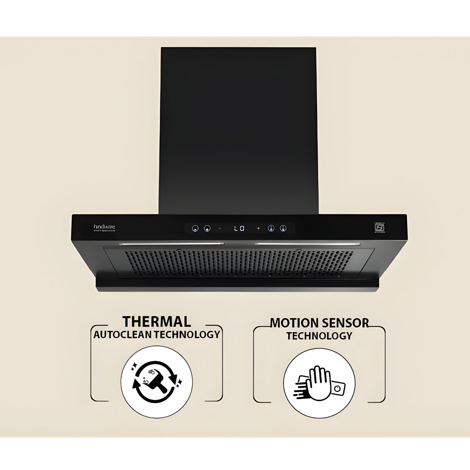 Hindware Darcia BLDC 90 90 cm Wall-Mounted Kitchen Chimney – Black_4