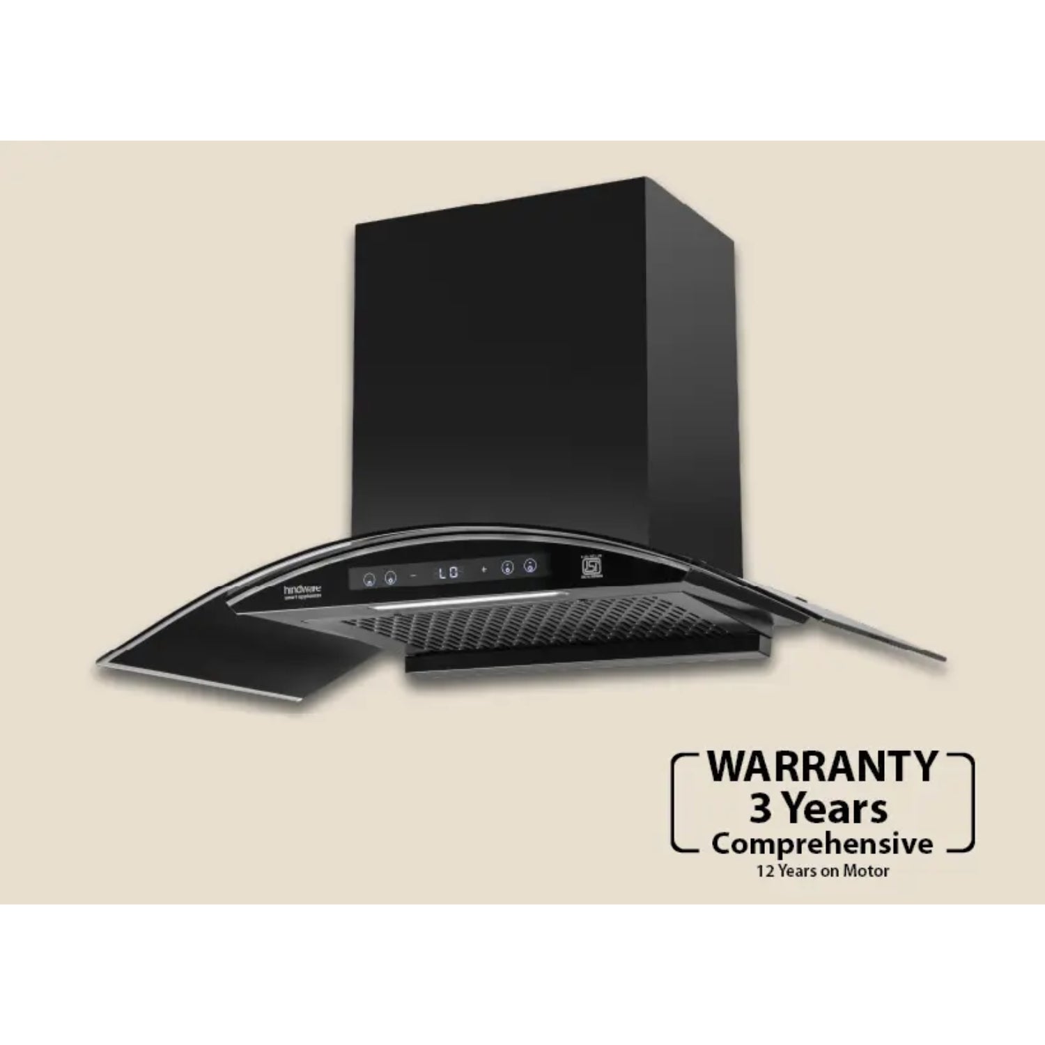 Hindware Divina BLDC 90 Wall-Mounted Auto-Clean Kitchen Chimney 90 cm – Black_2
