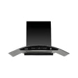Hindware Divina BLDC 90 Wall-Mounted Auto-Clean Kitchen Chimney 90 cm – Black_Front View