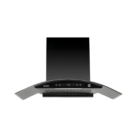 Hindware Divina BLDC 90 Wall-Mounted Auto-Clean Kitchen Chimney 90 cm – Black_Front View