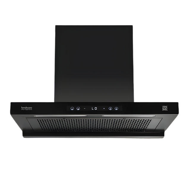Hindware Kitchen Chimney Darcia 90 Autoclean Wall-Mounted Filterles Chimney – Black_1