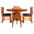 Hollywood Glass Top 4-Seater Dining Set - Teak Finish_1