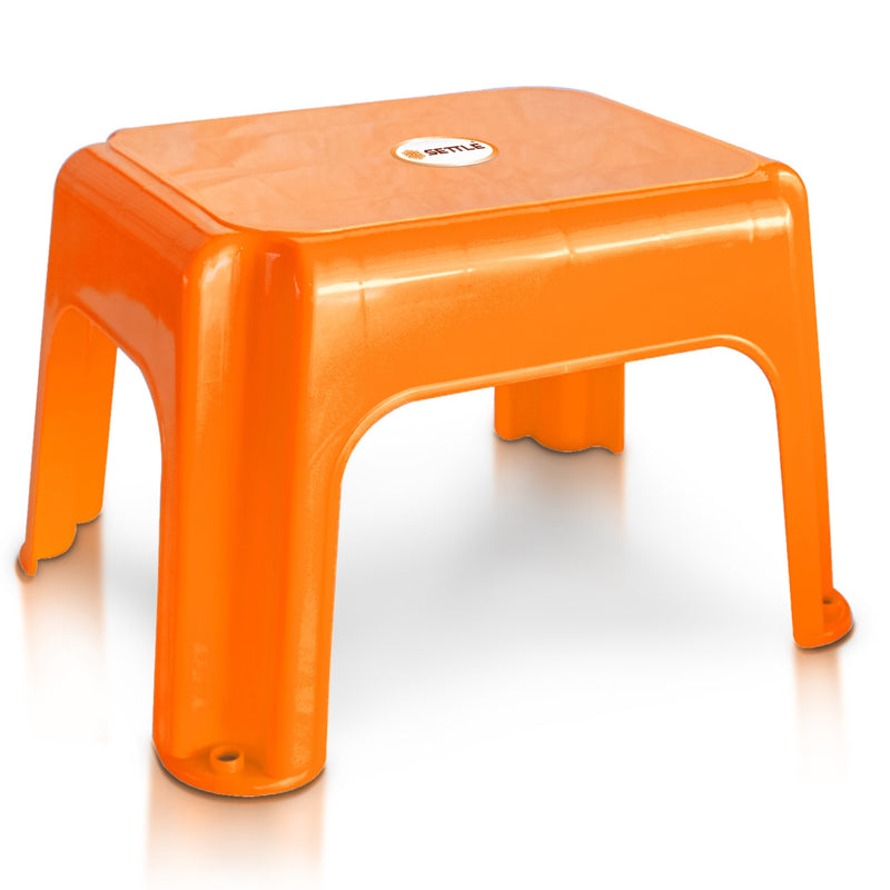 Settle Zenith Plastic Foot Stool - Pearl Orange