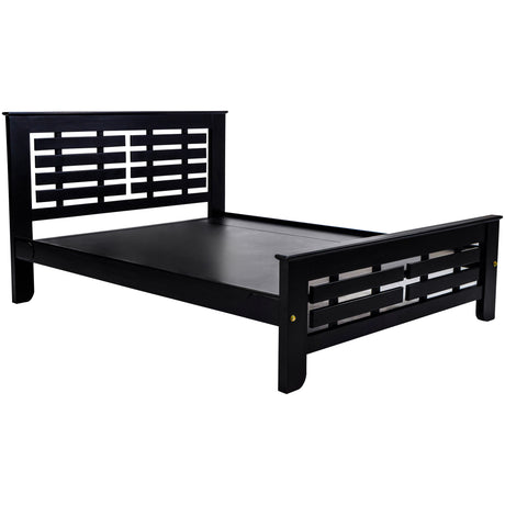 Houston Pro Elite Wooden Bed King Size - Dark Walnut Finish