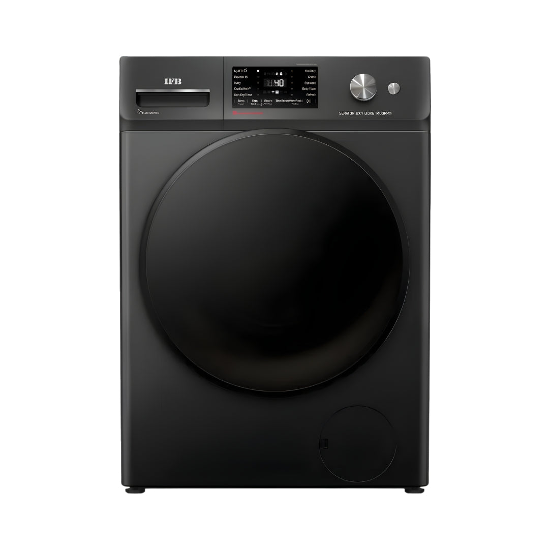 IFBBXN8014KCMSFrontLoadWashingMachine8kg-Black_FrontView_1
