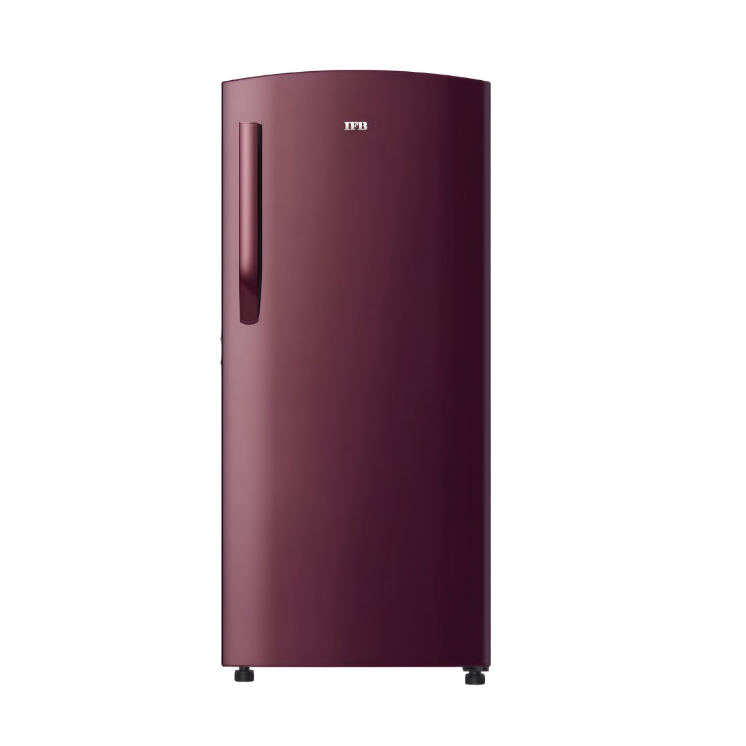 IFBIFBDC-213BFSSSingleDoorRefrigerator187L-RedSteel_FrontView