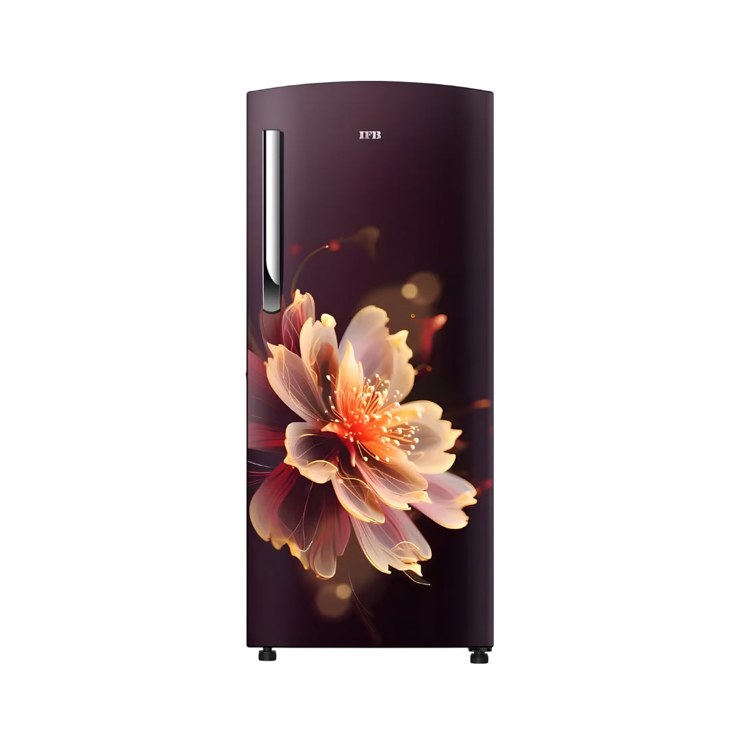 IFBIFBDC-2233FRM197L3-StarDirectCoolSingleDoorRefrigerator-RedFlower_FrontView_1