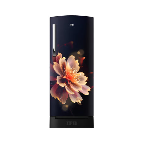 IFBIFBDC-223CIBMDSingleDoorRefrigerator197L-BlueFlower_FrontView_1