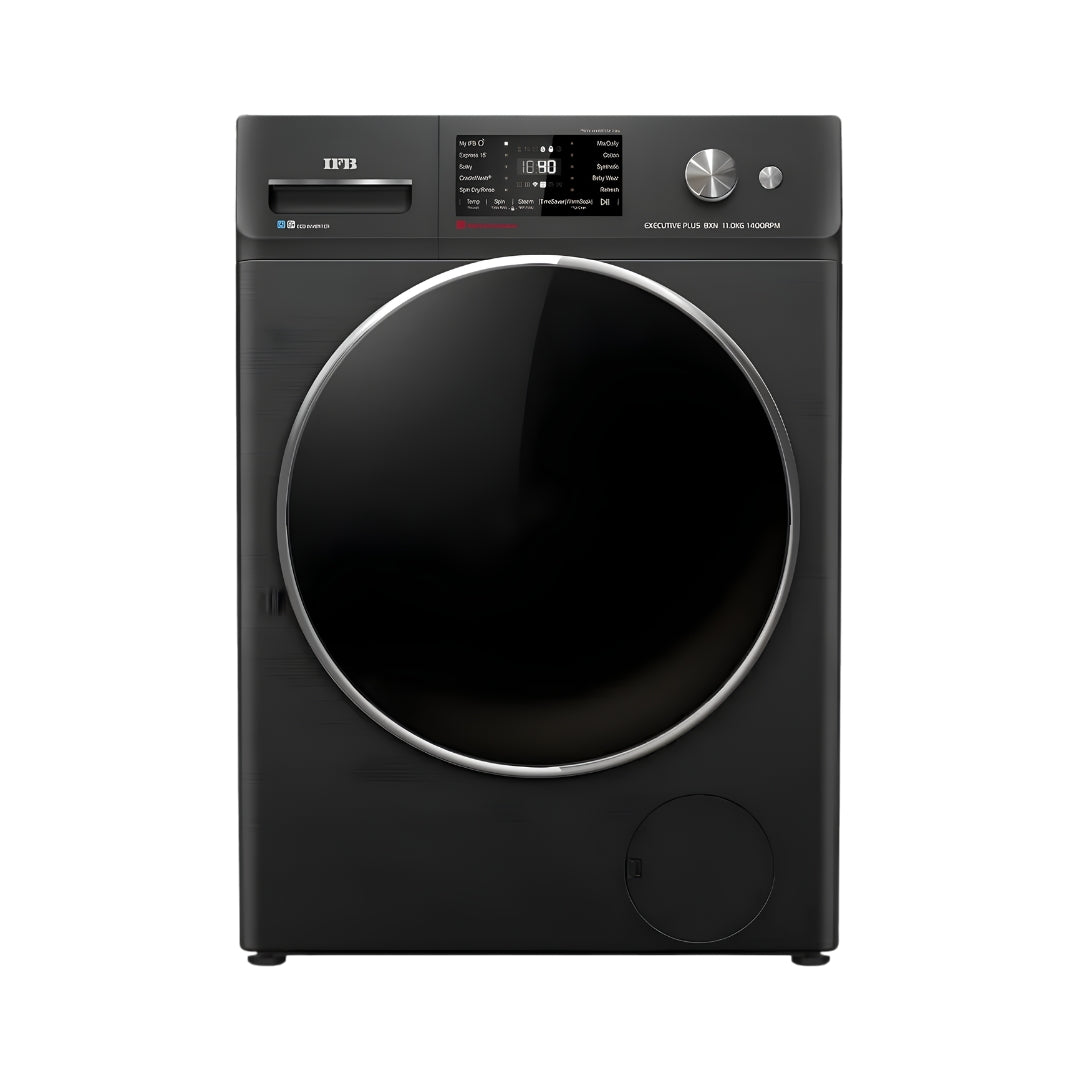 IFBPLUSBXN1114KHFrontLoadWashingMachine11kg-Black_FrontView_1