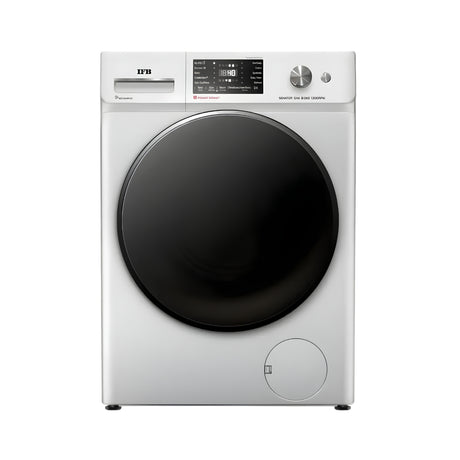 IFBSXN8012KCMS FullyAutomaticFrontLoadWashingMachine8kg-RichSilver_FrontView_1