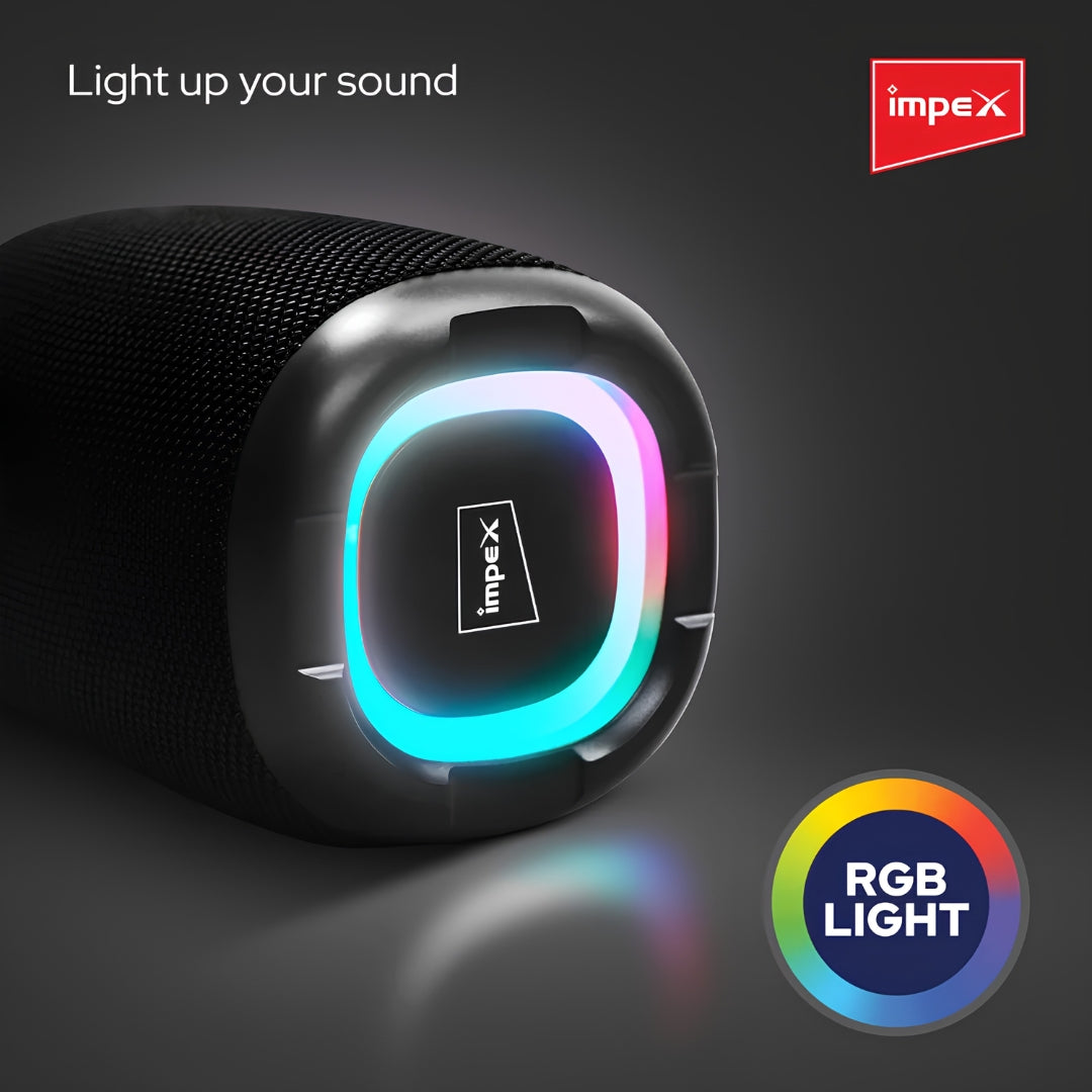 IMPEX KM 1303 Portable Bluetooth Speaker 14 W - Black_Features View 2