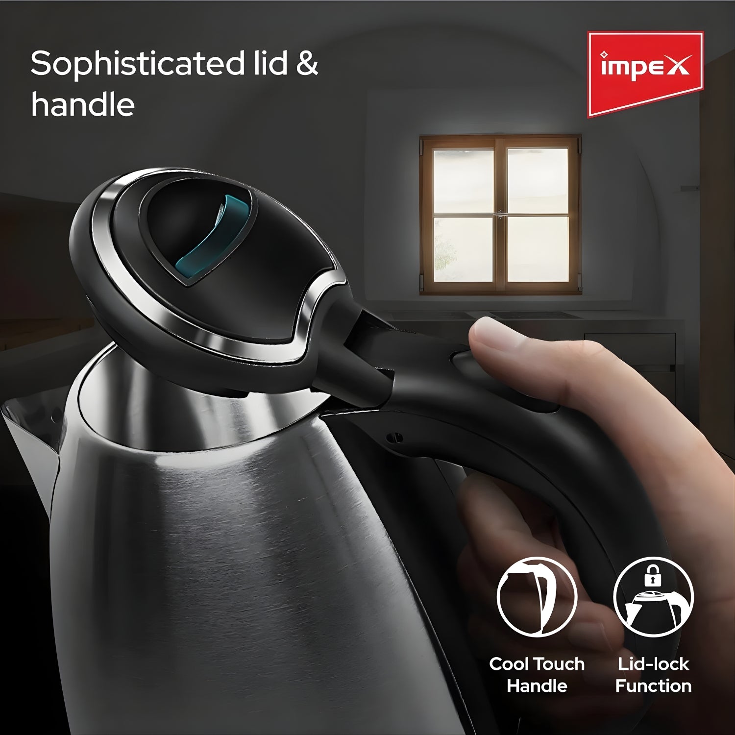 IMPEX Steamer 1801 Stainless Steel Electric Kettle 1.8 L - Silver_5
