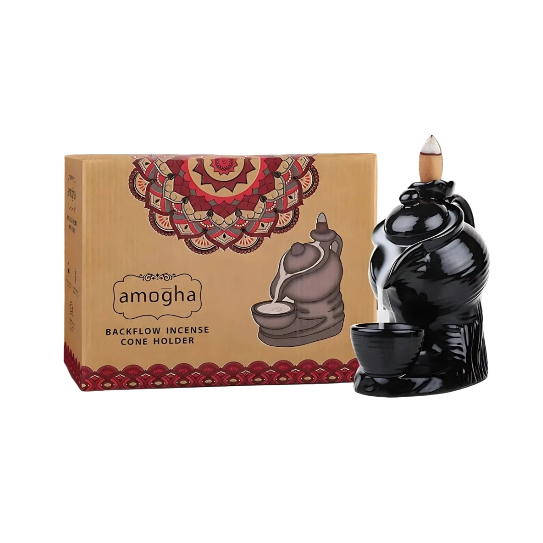 IRIS Amogha  Incense Holder INBFH637 - Black
