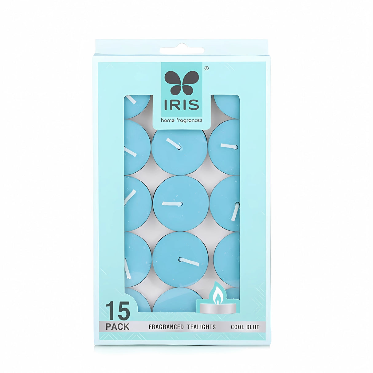 IRIS 15 Pack Fragranced Tealights - Cool Blue_1
