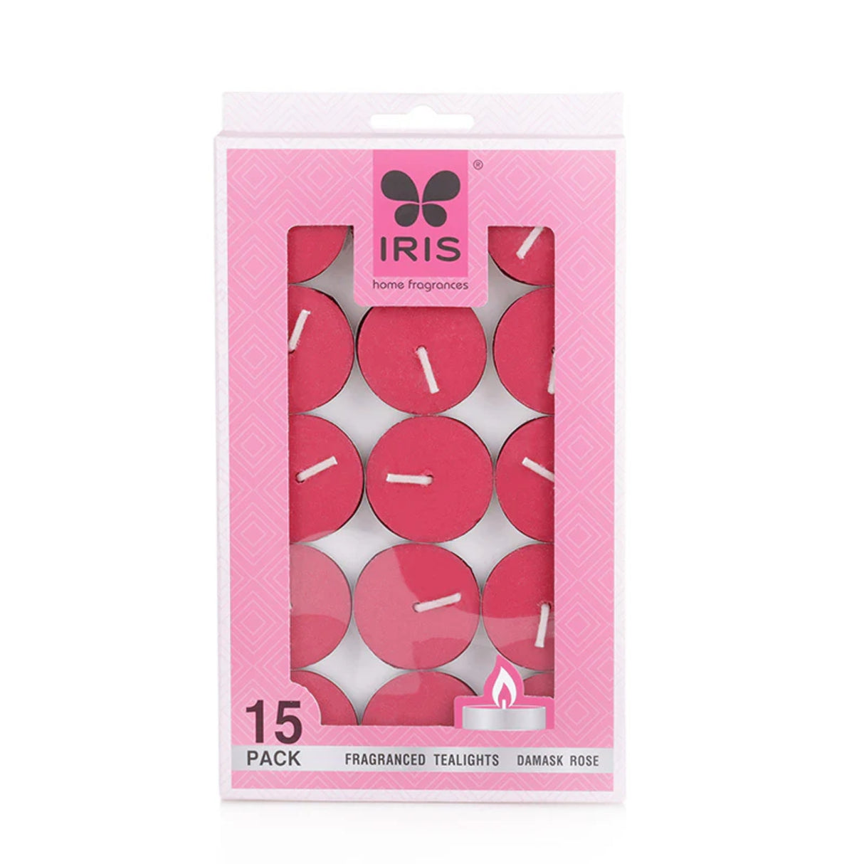 IRIS 15 Pack Fragranced Tealights - Damask Rose_1