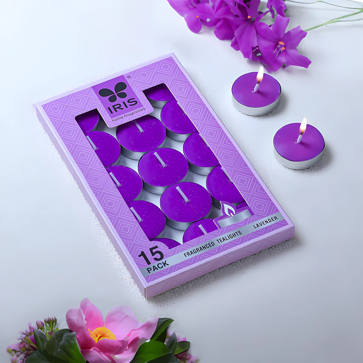 IRIS 15 Pack Fragranced Tealights - Lavender_3