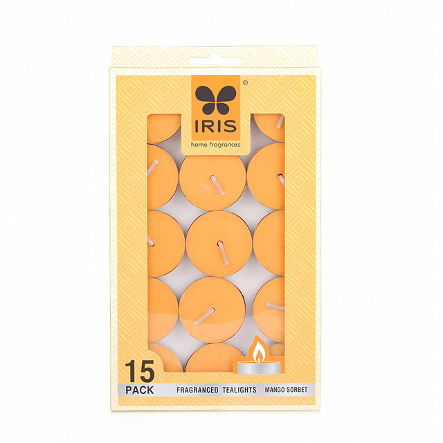 IRIS 15 Pack Fragranced Tealights - Mango Sorbet_1