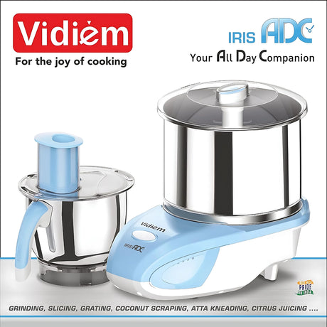 Vidiem IRIS ADC ST 2 L Wet Grinder  - White and Blue