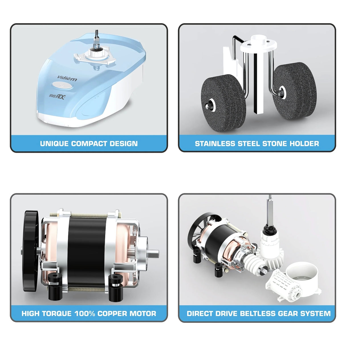 Vidiem IRIS ADC ST 2 L Wet Grinder  - White and Blue