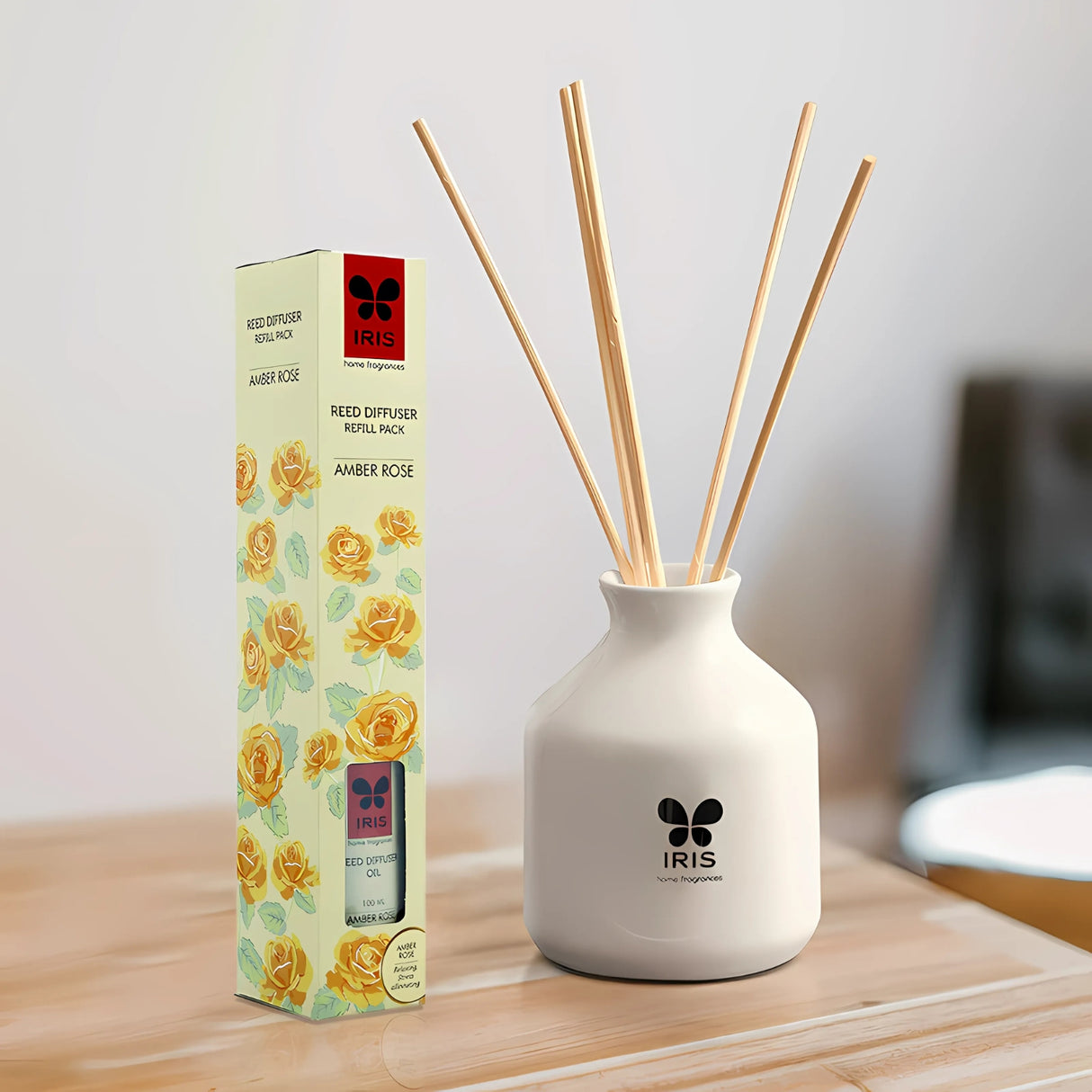 IRIS  Reed Diffuser  Oil - Amber Rose - Image 3 - Buy Online at Chera Home Junction Coimbatore