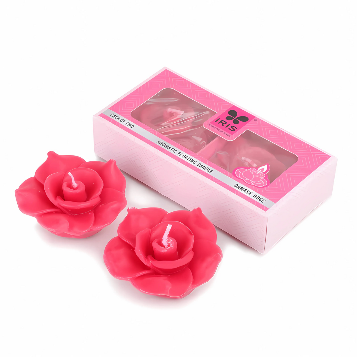 IRIS Floating Candles - Damask Rose