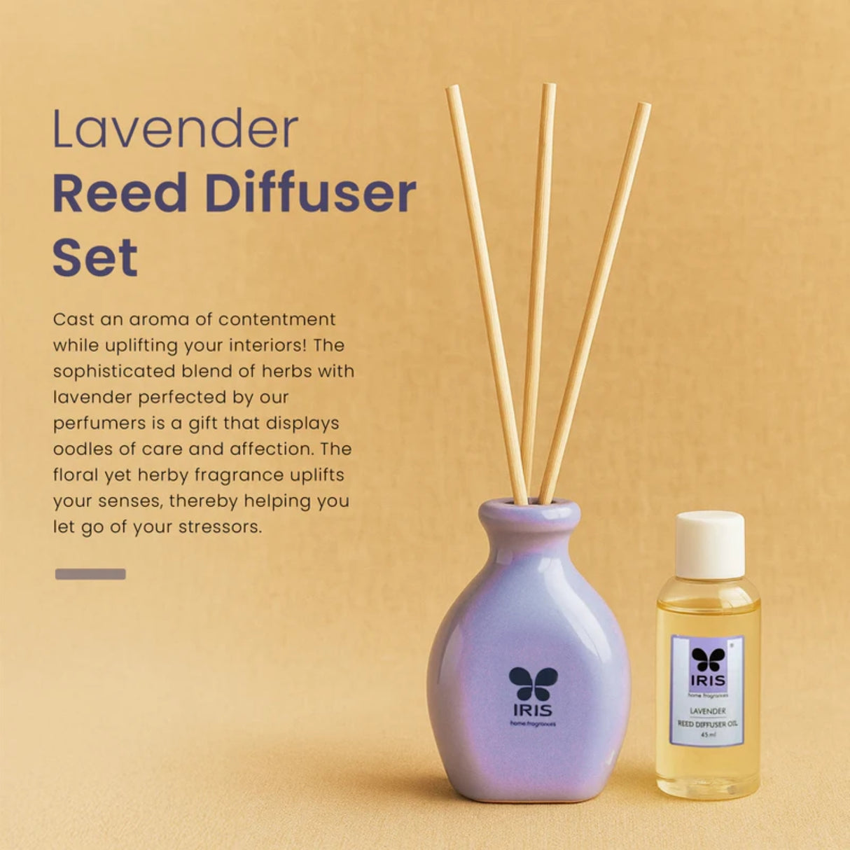 IRIS Reed Diffuser Set -  Lavender
