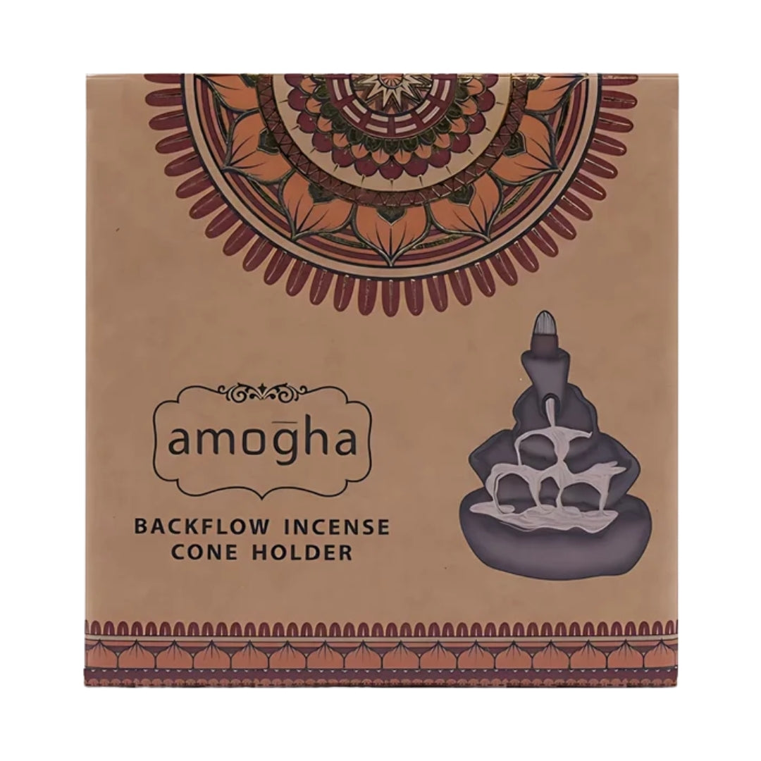 IRIS Amogha Backflow Incense Holder INBFH635-Black_Front 1