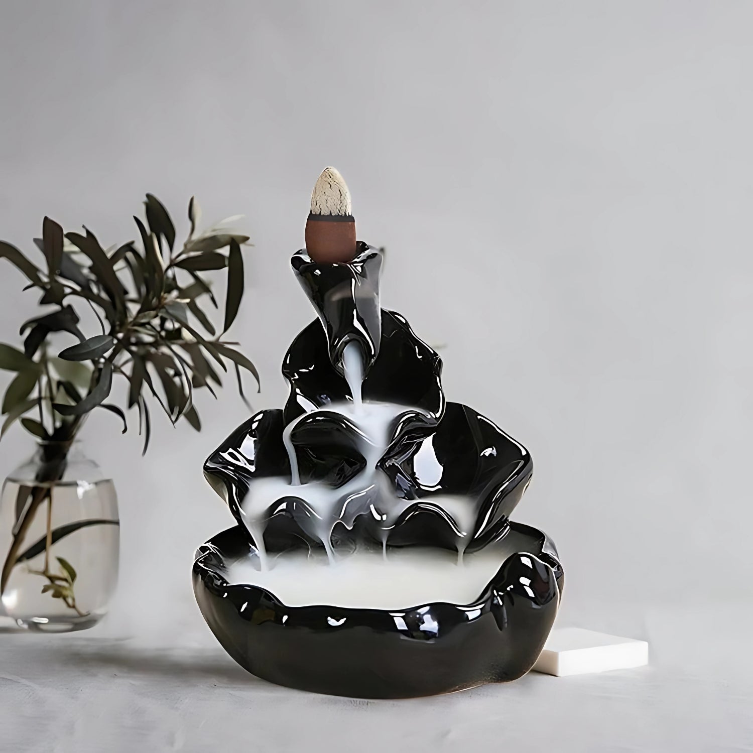 IRIS Amogha Backflow Incense Holder INBFH635 - Black_3