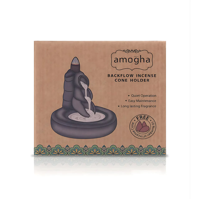 IRIS Amogha Backflow Incense Holder INBFH636 - Black_2