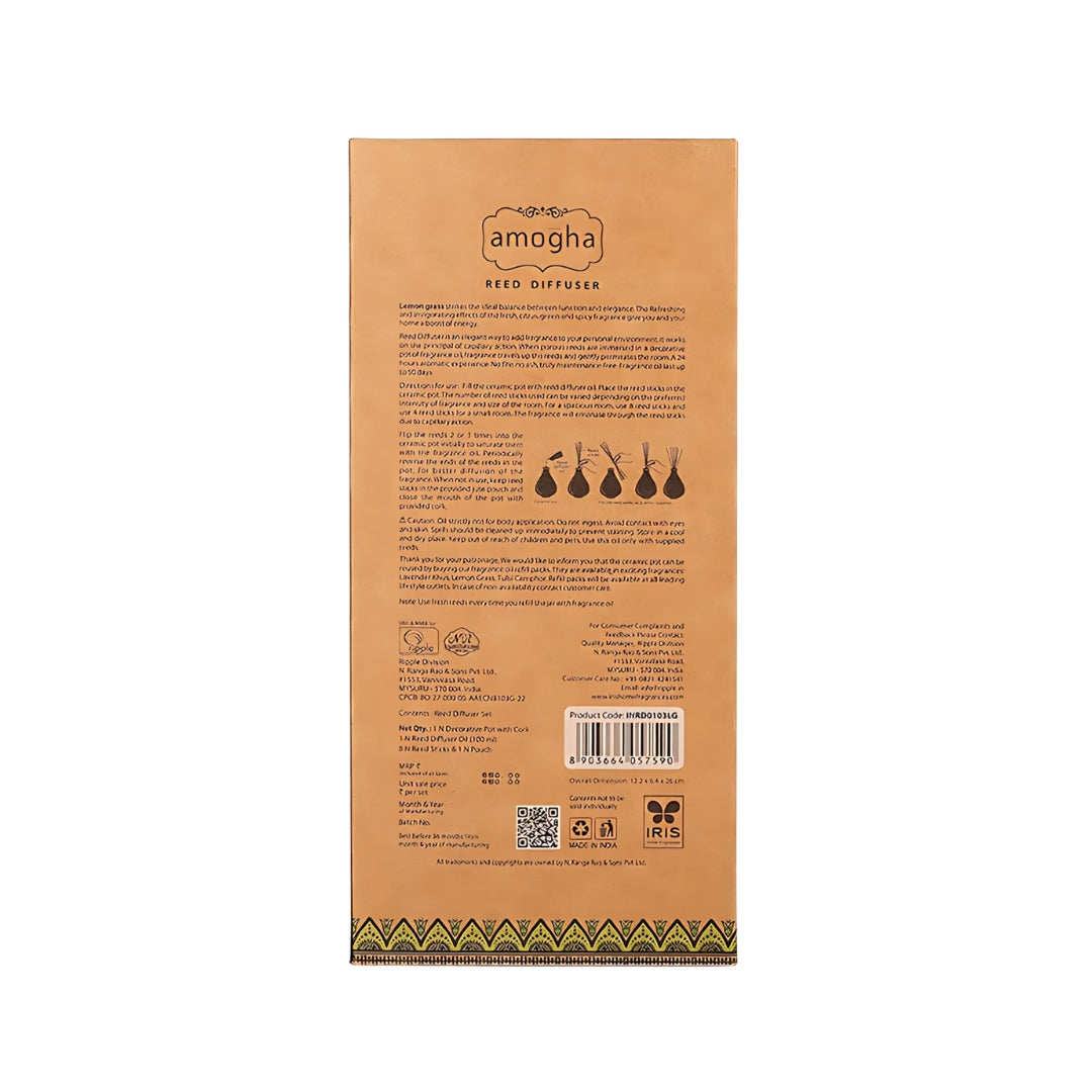 IRIS Amogha Reed Diffuser Set-Lemongrass_4