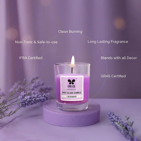 IRIS Aromatic Shot Glass Candle-Lavender_Features1