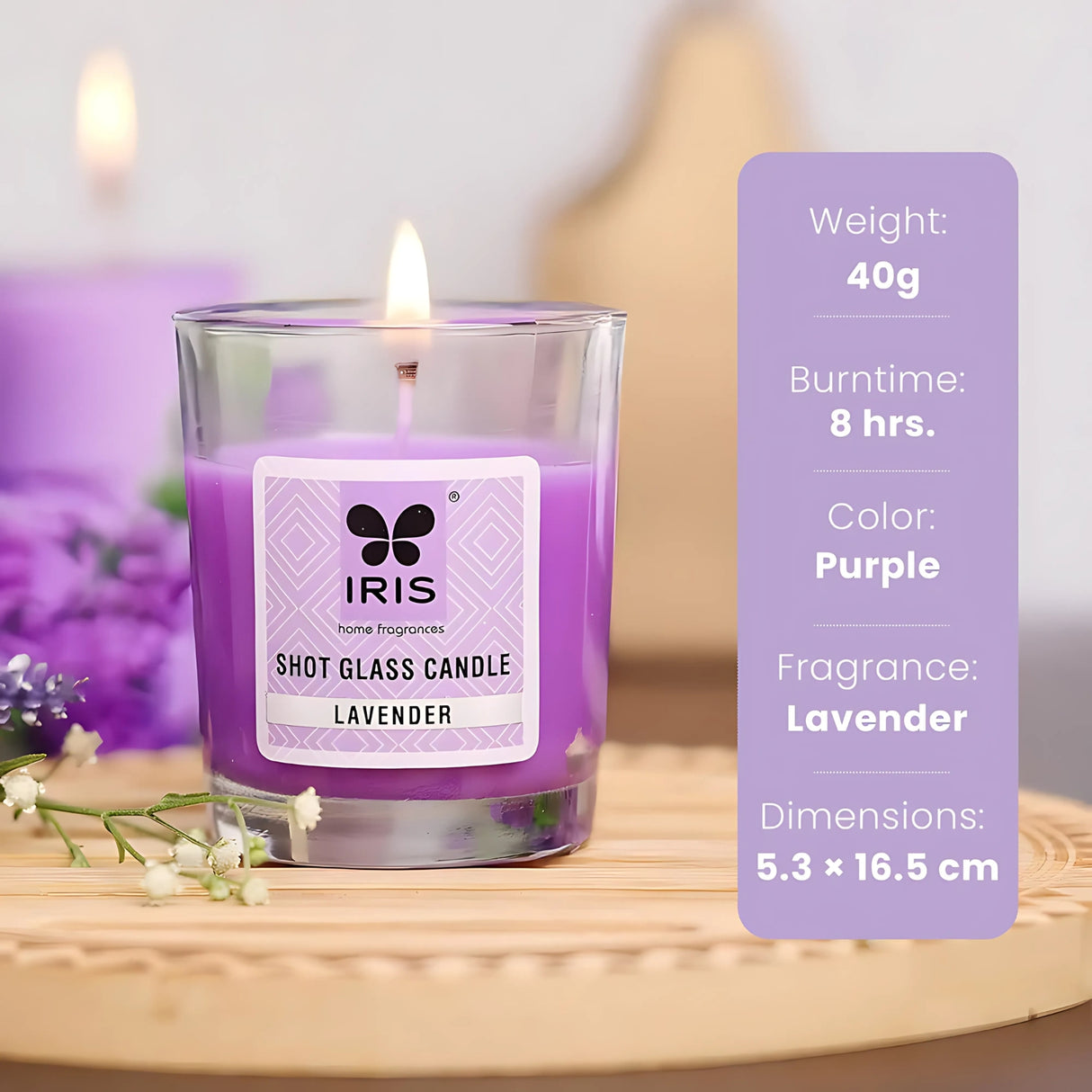 IRIS Aromatic Shot Glass Candle -  Lavender_4