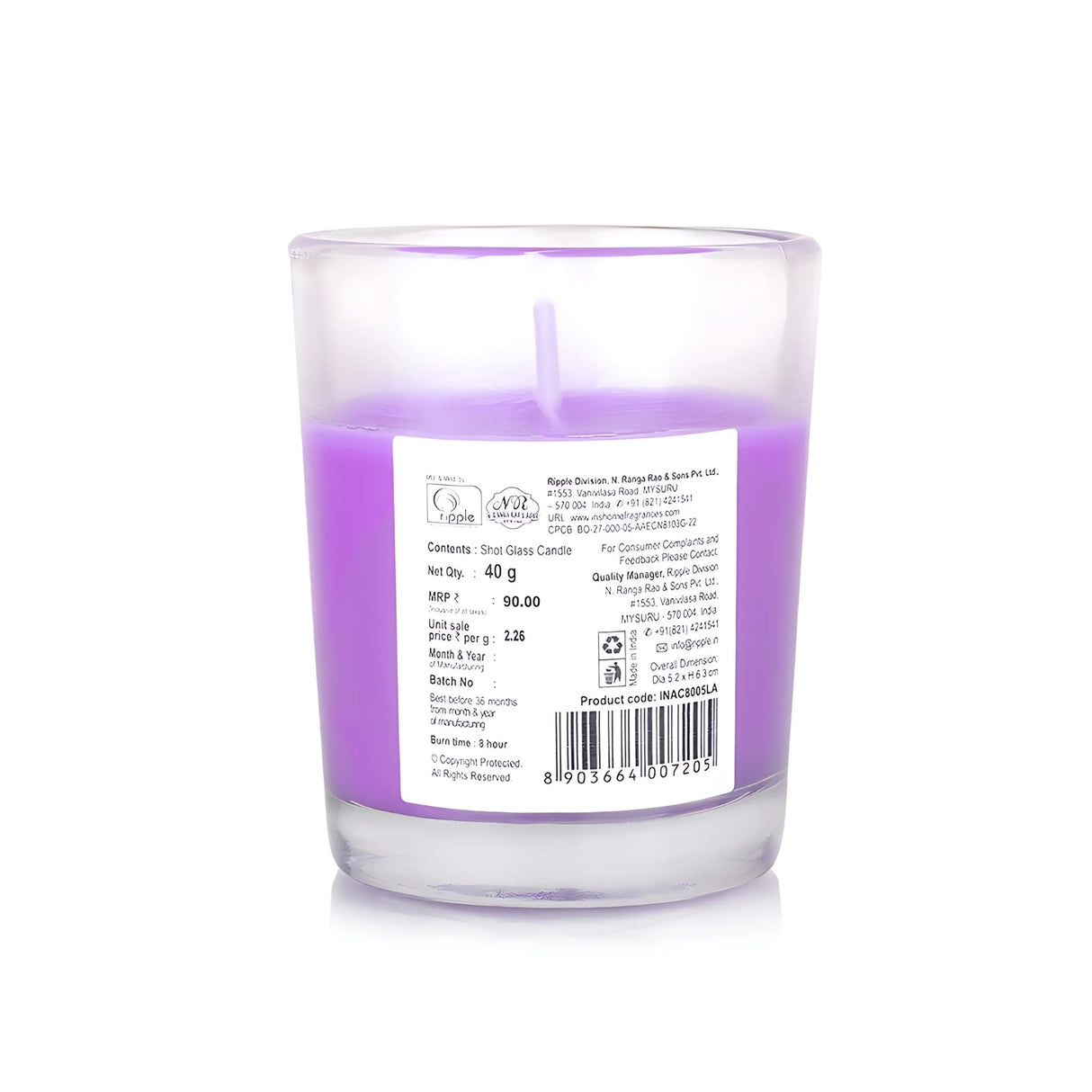 IRIS Aromatic Shot Glass Candle -  Lavender_5