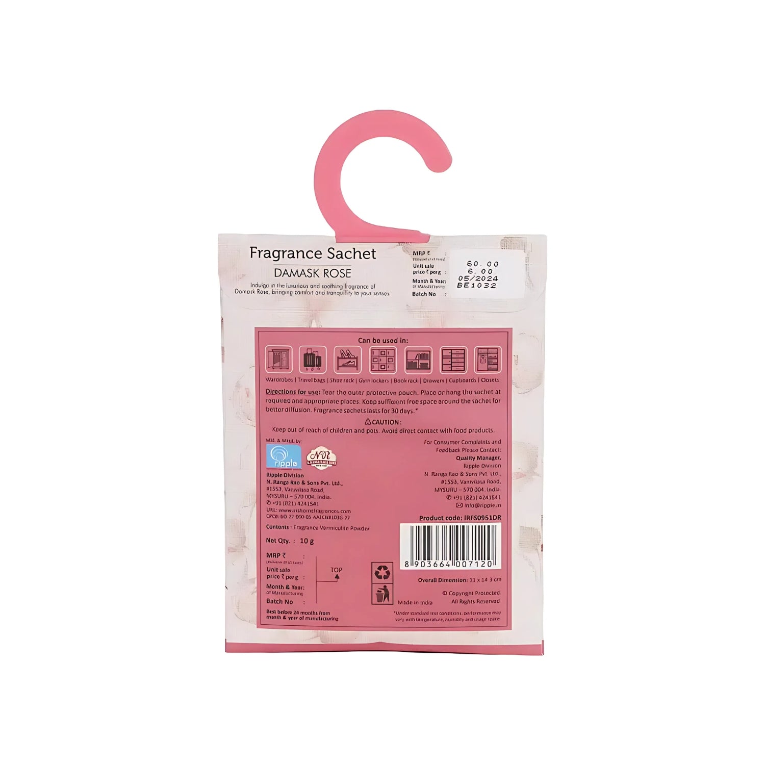 IRIS Fragrance Sachet - Damask Rose_3
