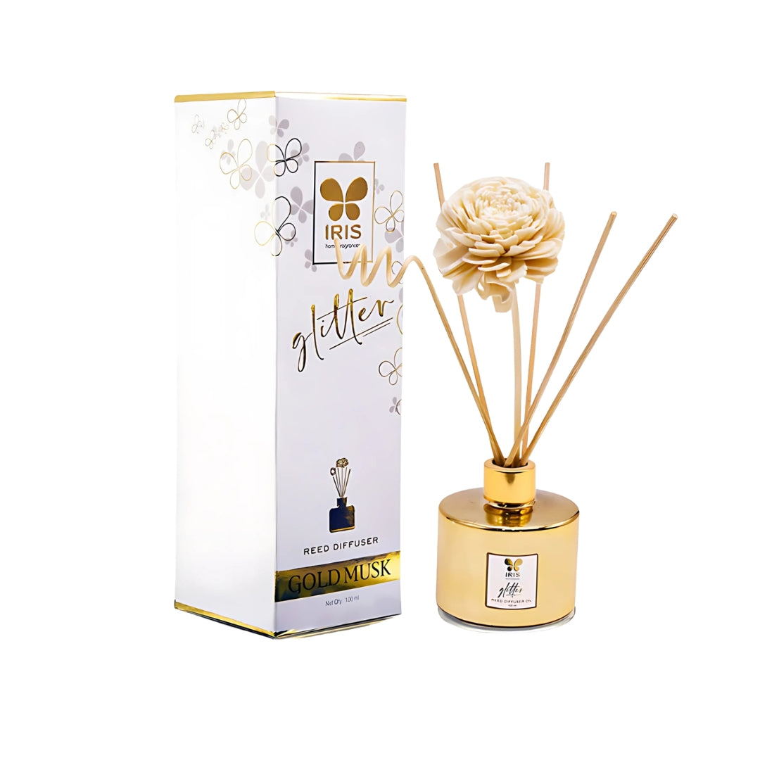IRIS Glitter Reed Diffuser Set-GoldMusk_1
