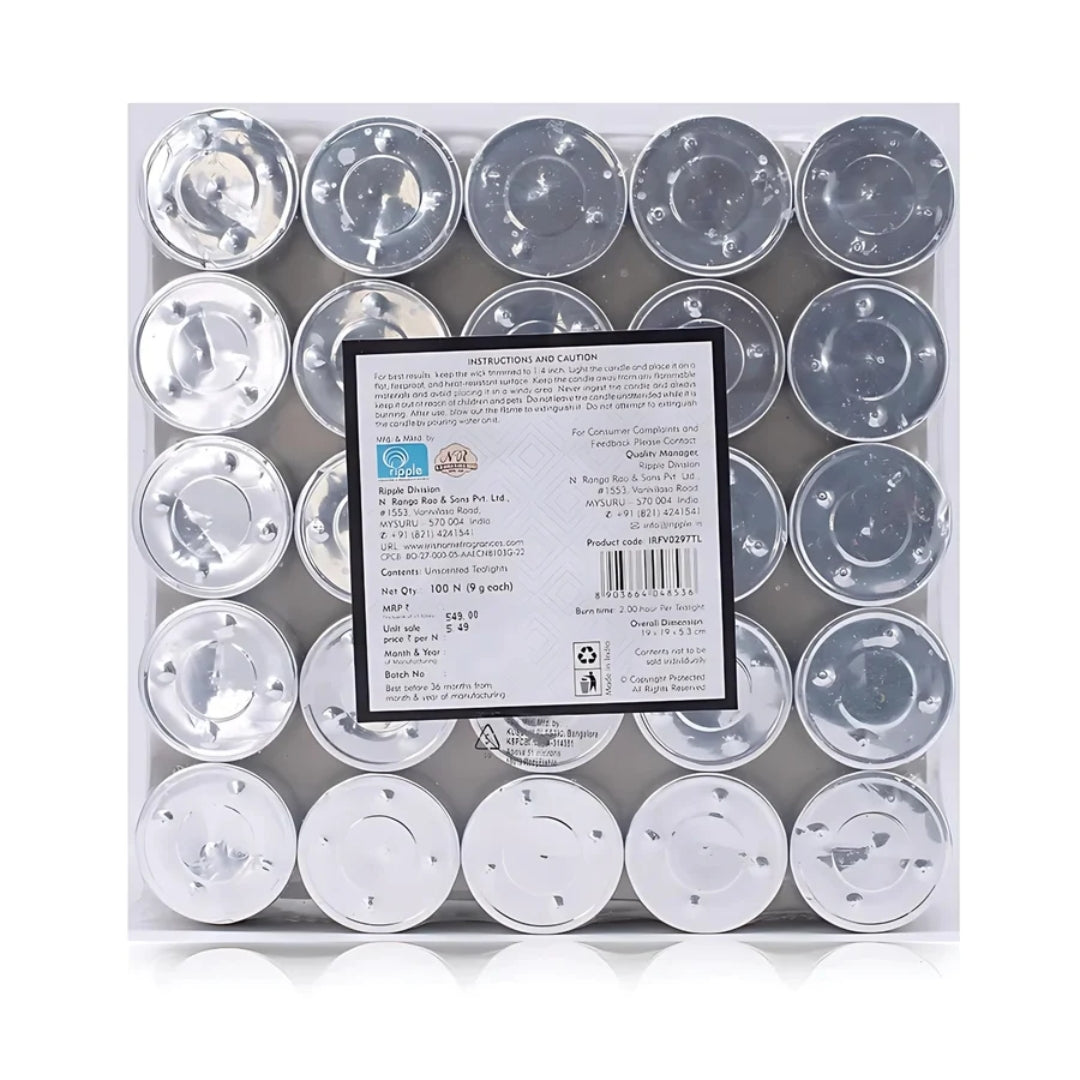 IRIS Pack of1 00 Unscented Tealights-White_Back