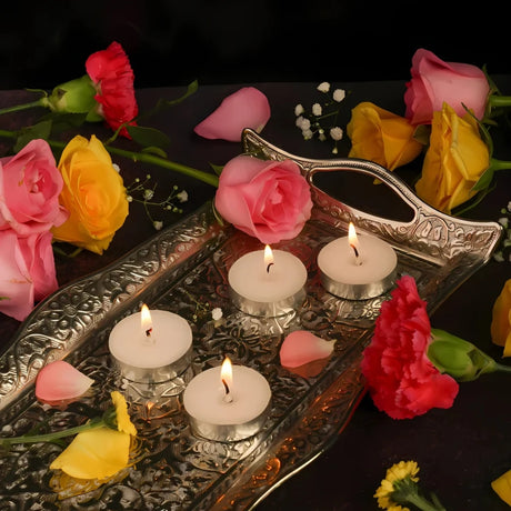 IRIS Pack of 10 Unscented Tealights-White_Features