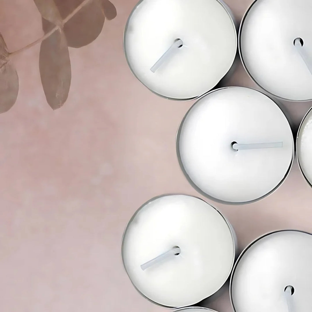 IRIS Pack of 10 Unscented Tealights-White_Top