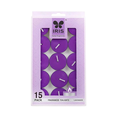 IRIS Pack of 15 Fragranced Tealights-Lavender_Front