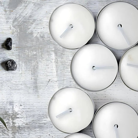 IRIS Pack of 24 Unscented Tealights-White_Top