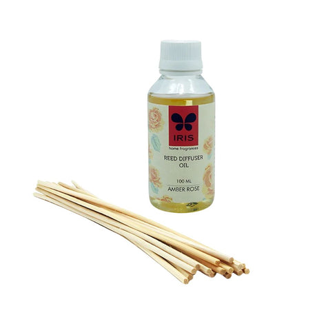 IRIS Reed Diffuser Oil-AmberRose_Front
