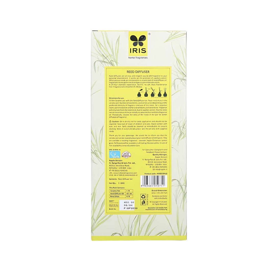 IRIS Reed Diffuser Set-Lemongrass-4