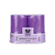 IRIS Set of 2 Fragranced Pillar Candles - Lavender-1