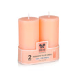 IRIS Set of 2  Fragranced Pillar Candles -  Peach Paradise_1