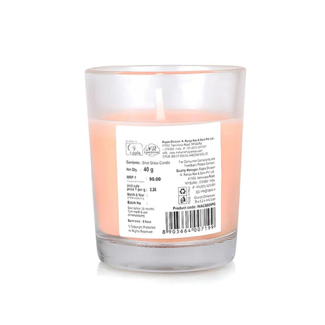 IRIS Shot Glass Scented Candle-Peach Pomegranate_Back