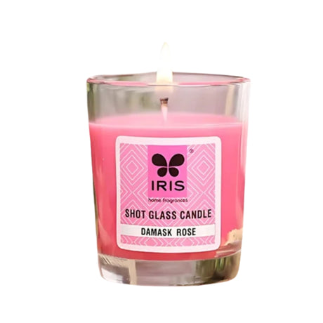 IRIS Shot Glass Scented Candles-Damask Rose_Front