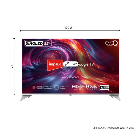Impex 55S4QLC3 4K UHD QLED Google TV - 55 inch