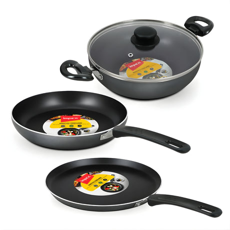 Impex Envy 4 Piece Non Stick Cookware Set - Grey_1
