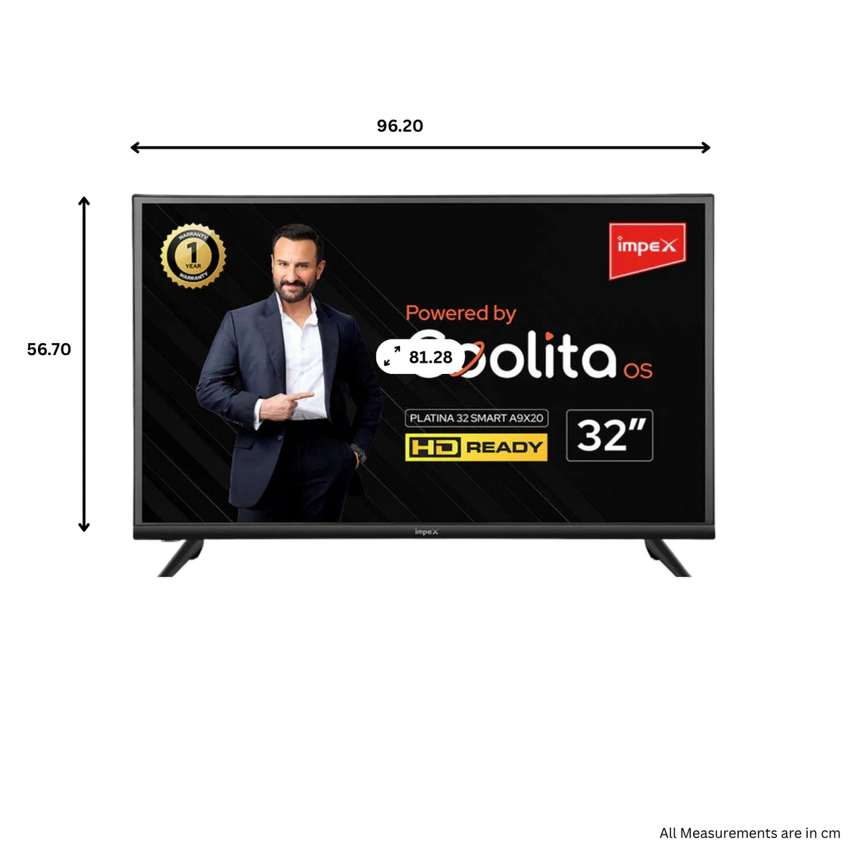 Impex Platina A9X20 HD LED Smart TV - 32 inch